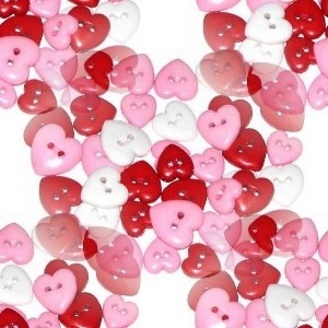 Ауговички-сердечки розовые, красные, белые