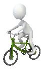 3d анимации для PowePoint. Человечек едет на велосипеде
