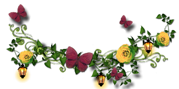 Разделитель  - цветы, фонарики, бабочки