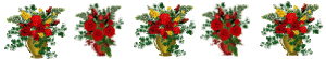 Разделитель - пять букетов цветов в вазах