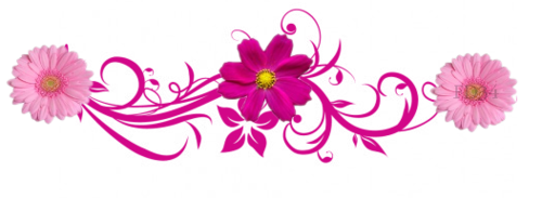 Разделитель розовый с красивыми цветами