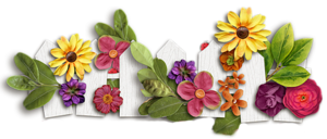 Разделитель - забор с осенними цветами