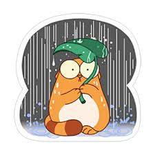 legkat прикрыт листиком от дождя