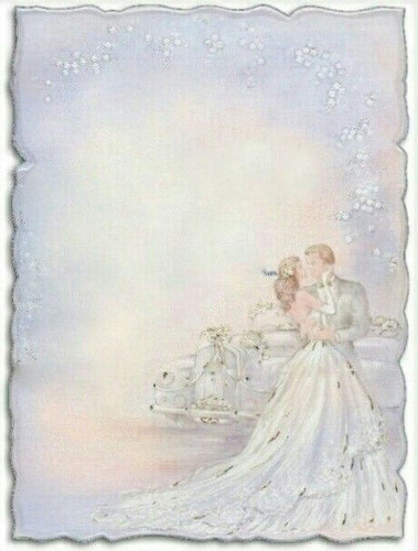 Бумага для свадебных поздравлений с женихом и невестой