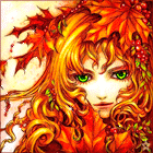 Осень - девочка с зелеными глазами