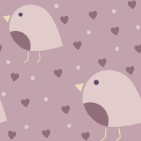 Птички на фиолетовом