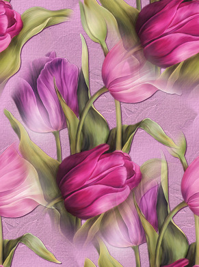 Шикарные тюльпаны на розовом