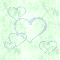 Сердечки  на зеленоватом фоне