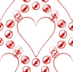 Красные круги кокруг сердечка