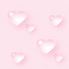 Сердечки прозрачные на розовом