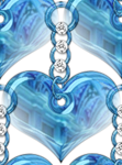 Голубые сердечки на цепочке