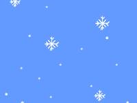 Голубой с белыми снежинками