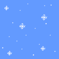 Белые, четырехугольные снежинки на голубом