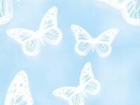 Голубой фон с белыми бабочками