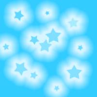 Голубые звездочки с белым свечением на голубом