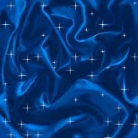 Синяя атласная ткань со звездочками