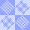 Сине-голубой с орнаментом квадратами