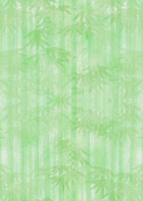 Листья на полосатом зеленом фоне