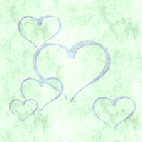 Сердечки на нежном зеленом