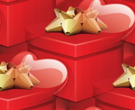 Праздничные подарки в красных коробках