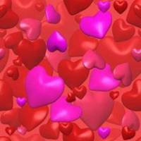 Красные и розовые сердечки