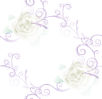 Белые цветы с фиолетовым. Прозрачный