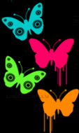 Разноцветные бабочки. Мерцание