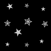 Белые звезды на черном