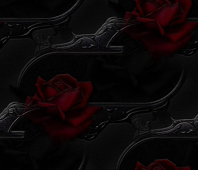 Бордовая роза на черной мебели