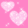 Сердечки на розовом фоне
