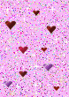 Множество сердечек на розовом