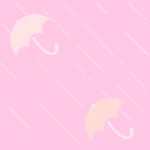 Розовый фон с желтыми зонтиками