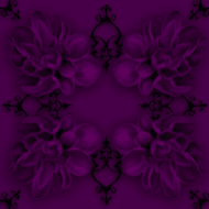 Фиолетовый с цветами