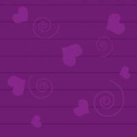 Фиолетовые сердечки на фоне с завитками