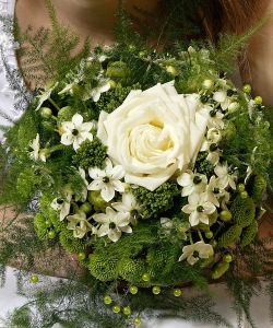 Букет невесты. Белое и зеленое