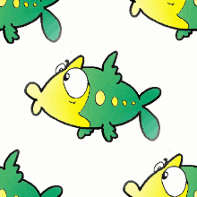 Желто-зеленые рыбки