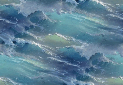Голубовато-зеленоватая вода моря