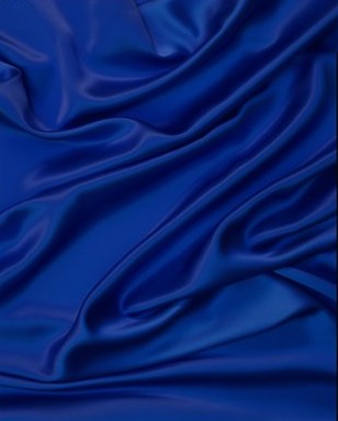 Ткань шелковая синяя
