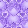Валентинка с фиолетовыми сердечками