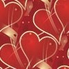 Валентинка с красными сердечками красивыми