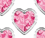 сердечко с розовым драгоценным камнем