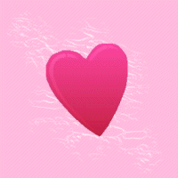 Нв ярком розовом фоне красное сердечко