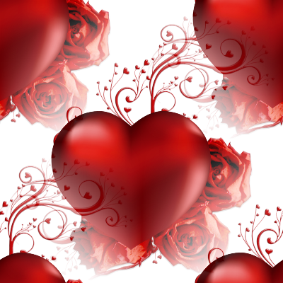 Красивые сердечки и розы