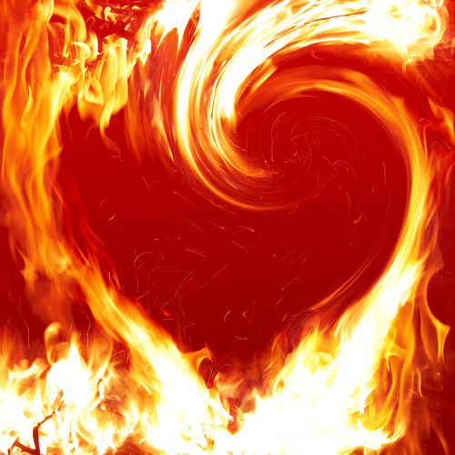 Огонь в виде сердца