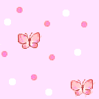 Бабочки на розовом с ярко розовым и белым горошком