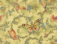 Очаровательные бабочки на светло-желтом