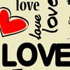 Надпись Любовь с сердечком