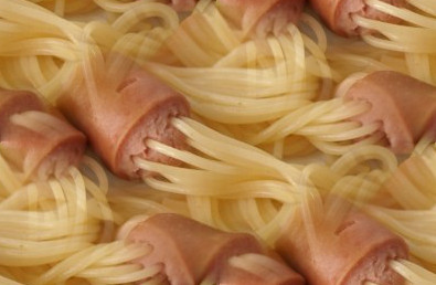 Спагетти в сосисках