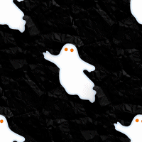 Белые привидения на черном. Halloween