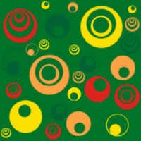 Круги на зеленом фоне